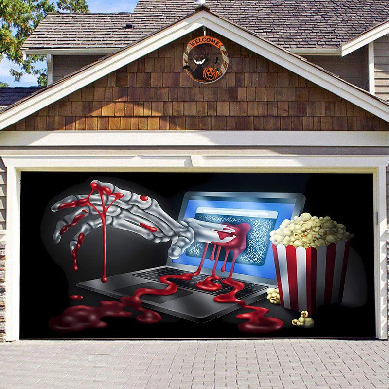 Garagedeurdoek – Weerbestendige bedrukking die zonder gereedschap hangt