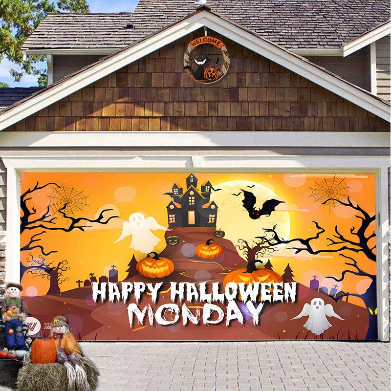 Garagedeurdoek – Weerbestendige bedrukking die zonder gereedschap hangt