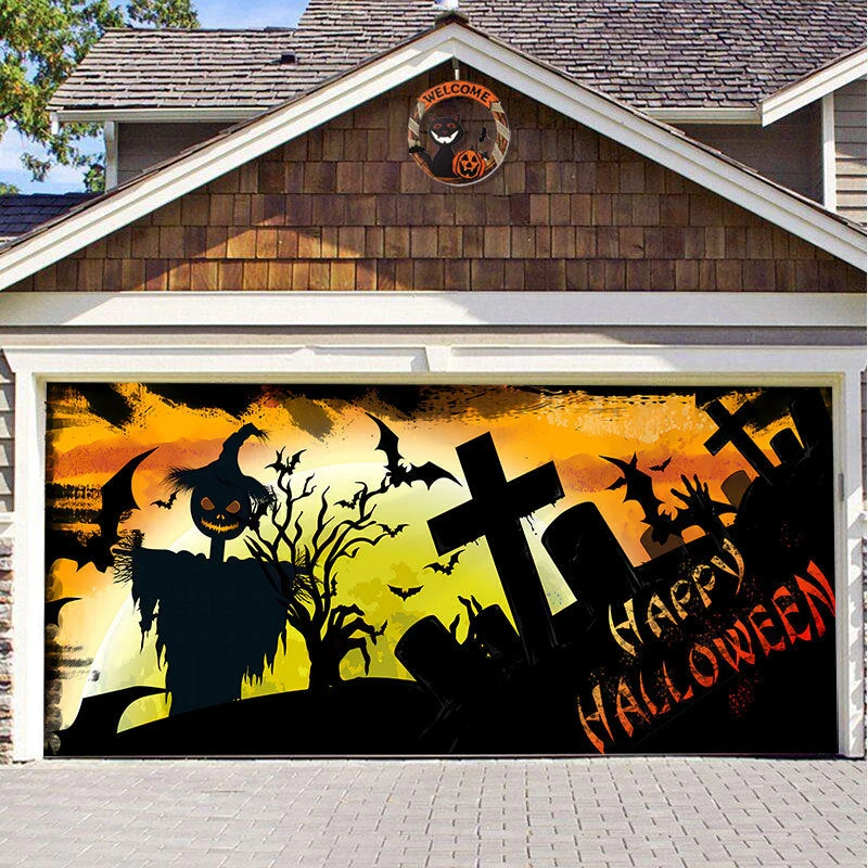 Garagedeurdoek – Weerbestendige bedrukking die zonder gereedschap hangt