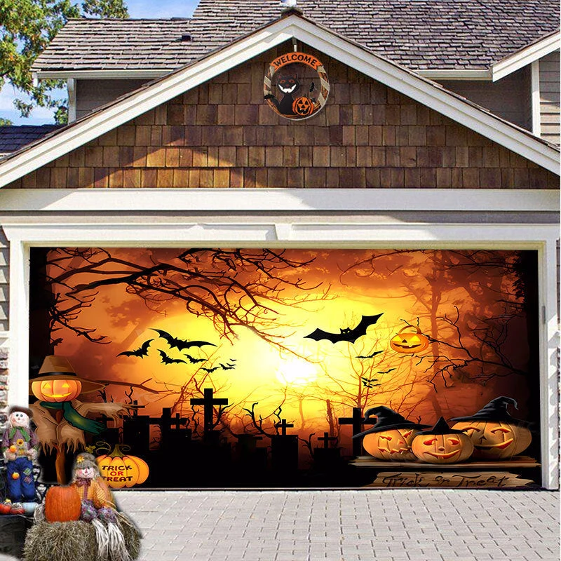 Garagedeurdoek – Weerbestendige bedrukking die zonder gereedschap hangt