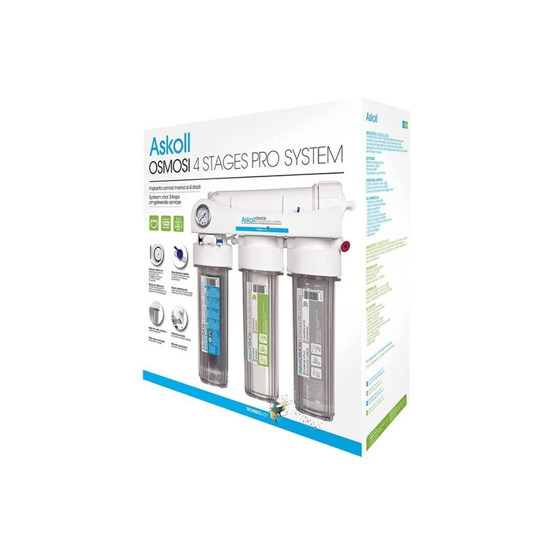 Askoll Osmosi 4 Stages Pro System 75GPD - Impianto ad Osmosi a Bicchiere a 4 Stadi