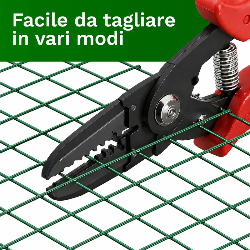 Rete Metallica Verde Rivestita in PVC Maglia Quadrata 12x12 mm Il Gruppone