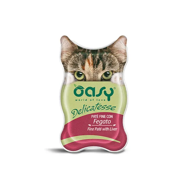 Oasy Delicatesse Busta 85G - Umido Gatto - Patè fine con Fegato
