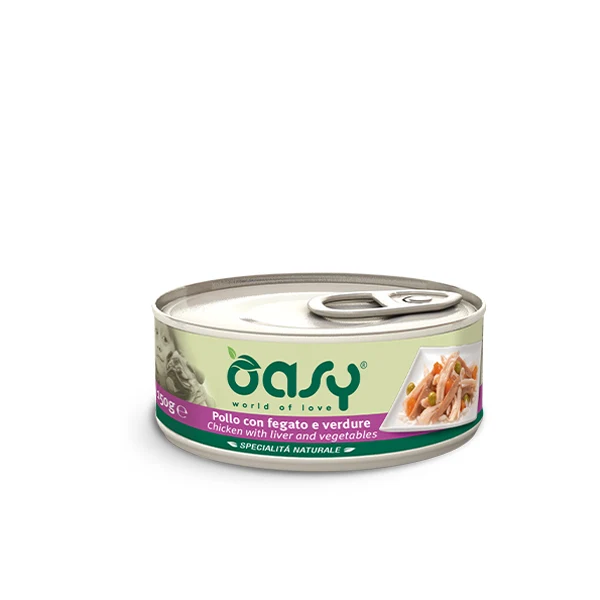 Oasy Umido Cane Natury - Pollo con Fegato e Verdure