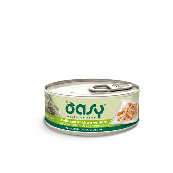 Oasy Umido Cane Natury - Pollo con Anatra e Verdure