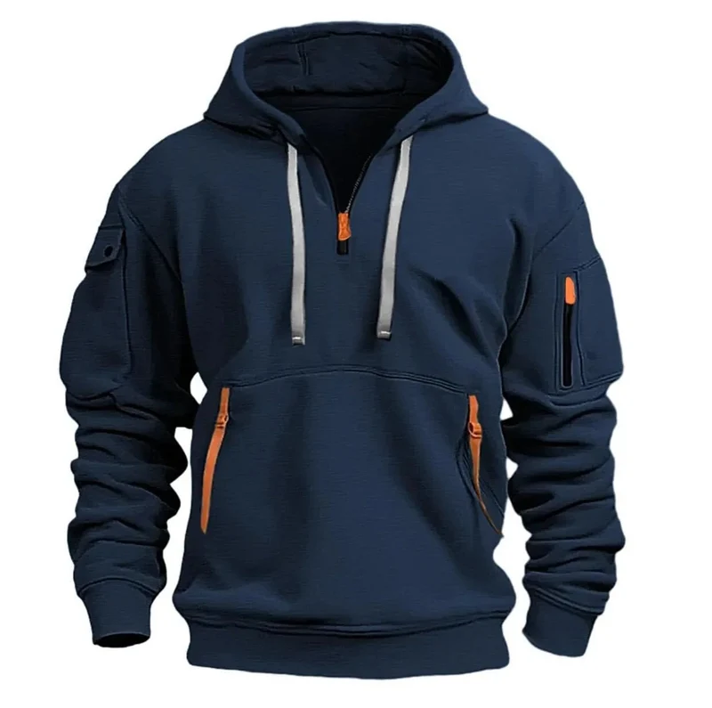 Giacca antivento con cappuccio da uomo - S-4XL Cardigan casual patchwork per primavera/autunno