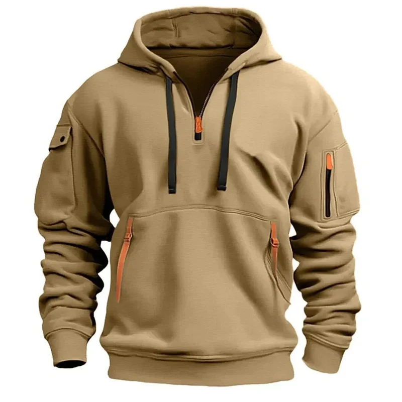 Giacca antivento con cappuccio da uomo - S-4XL Cardigan casual patchwork per primavera/autunno