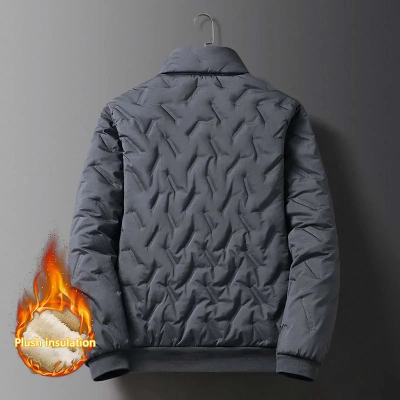 Giacche invernali in pile da uomo - Parka corto in lana spessa e antivento, giacca bomber calda per autunno e inverno