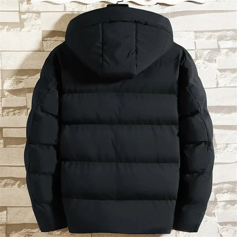 Giacca invernale da uomo in cotone spesso con cappuccio - Elegante capospalla antivento