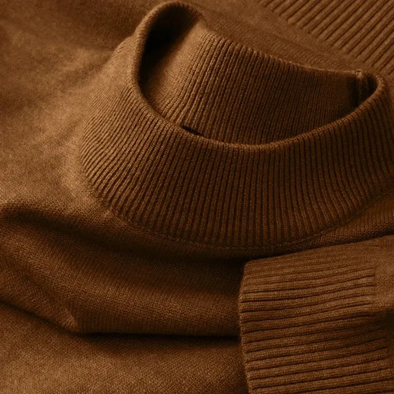 Maglione da uomo a collo alto - Pullover autunnale di tendenza per uomini alla moda