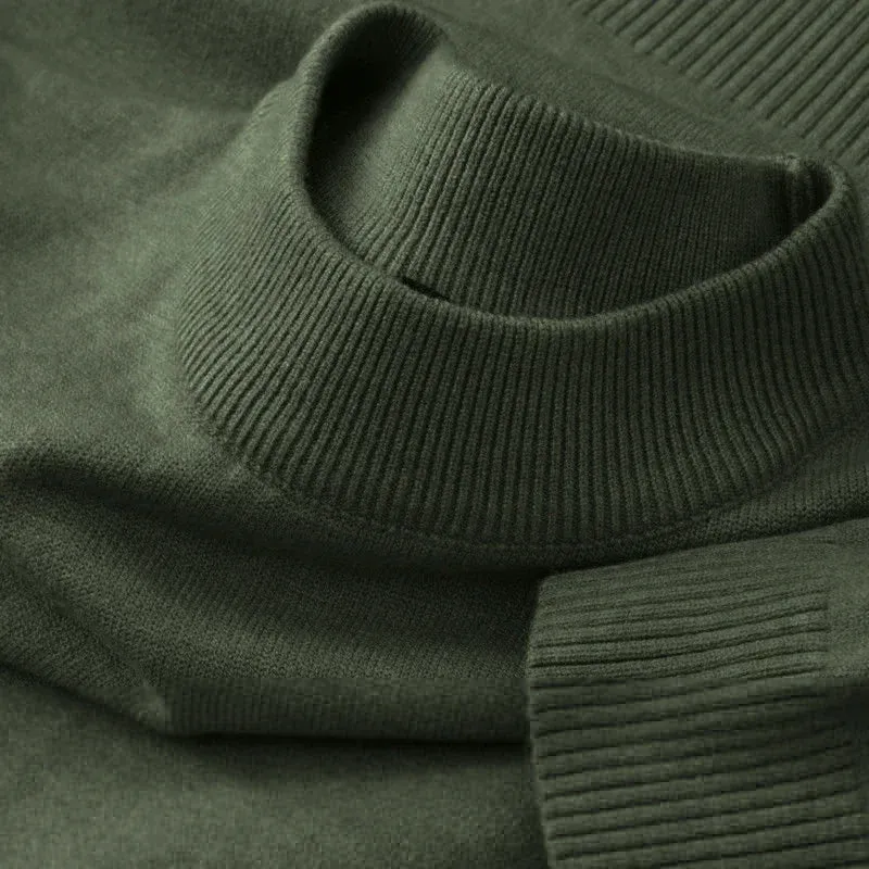 Maglione da uomo a collo alto - Pullover autunnale di tendenza per uomini alla moda