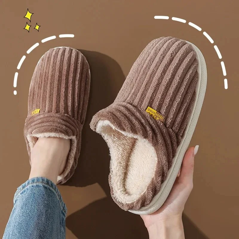 Litfun Nuove pantofole invernali pelose da donna - Comode ciabatte in peluche con suola morbida per il massimo comfort in casa