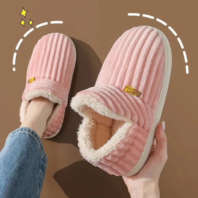 Litfun Nuove pantofole invernali pelose da donna - Comode ciabatte in peluche con suola morbida per il massimo comfort in casa