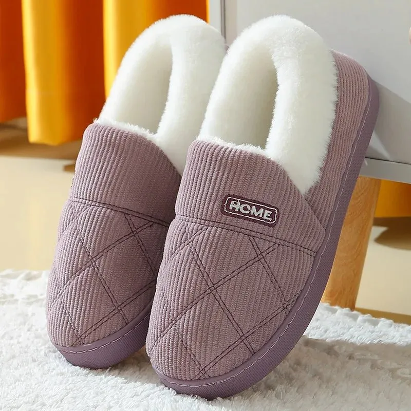 Litfun Nuove pantofole invernali pelose da donna - Comode ciabatte in peluche con suola morbida per il massimo comfort in casa
