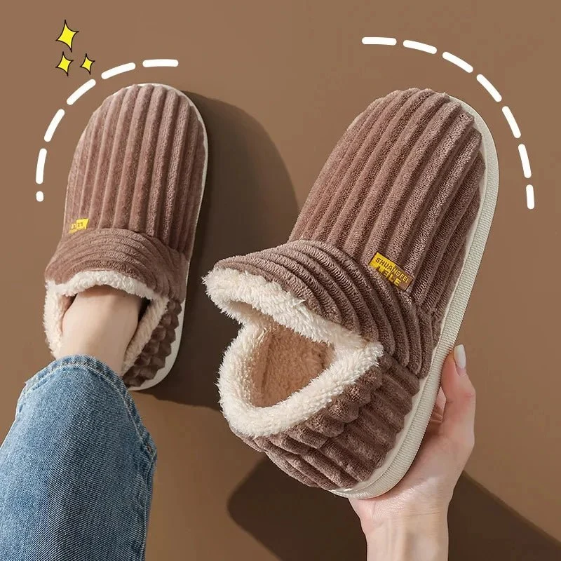 Litfun Nuove pantofole invernali pelose da donna - Comode ciabatte in peluche con suola morbida per il massimo comfort in casa