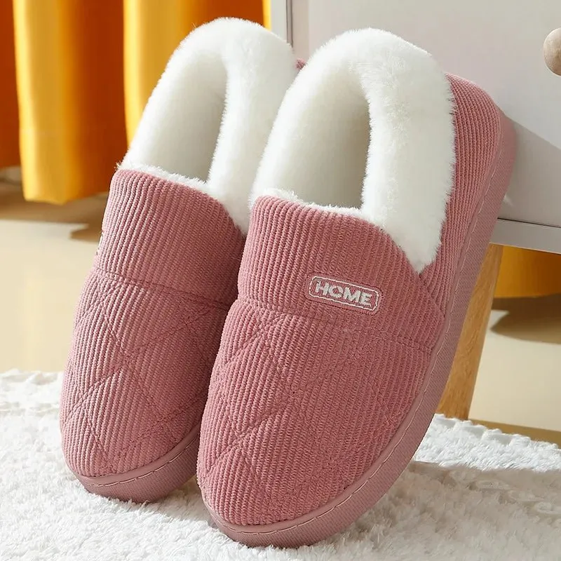 Litfun Nuove pantofole invernali pelose da donna - Comode ciabatte in peluche con suola morbida per il massimo comfort in casa