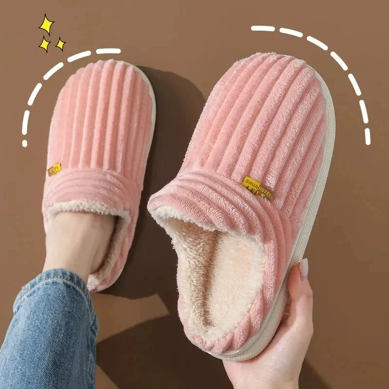 Litfun Nuove pantofole invernali pelose da donna - Comode ciabatte in peluche con suola morbida per il massimo comfort in casa