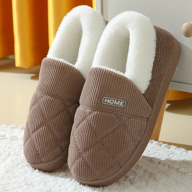 Litfun Nuove pantofole invernali pelose da donna - Comode ciabatte in peluche con suola morbida per il massimo comfort in casa