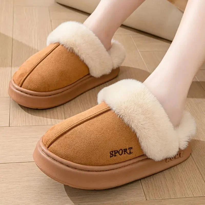 Calde pantofole invernali da donna, morbide e soffici - Eleganti pantofole da casa e calzature con plateau