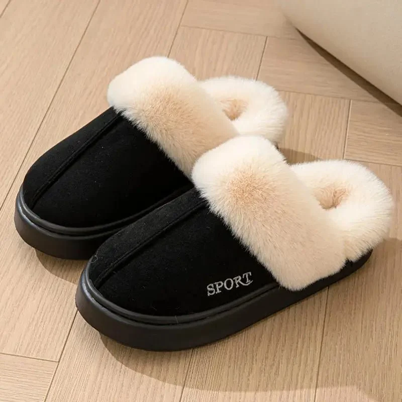 Calde pantofole invernali da donna, morbide e soffici - Eleganti pantofole da casa e calzature con plateau