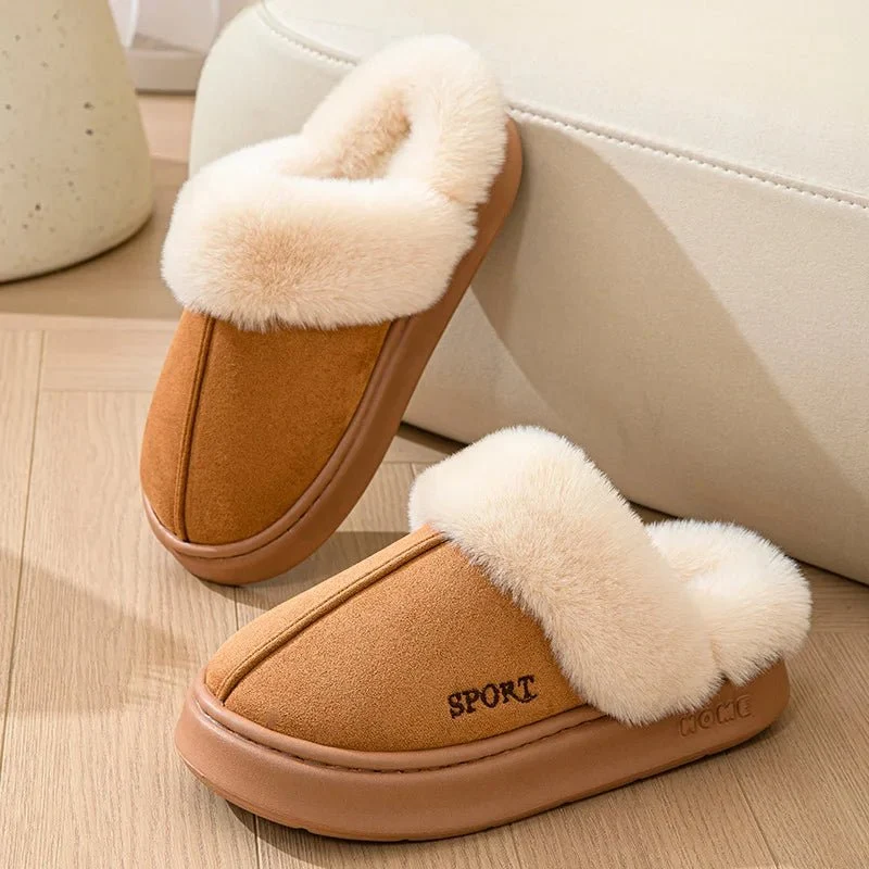 Calde pantofole invernali da donna, morbide e soffici - Eleganti pantofole da casa e calzature con plateau