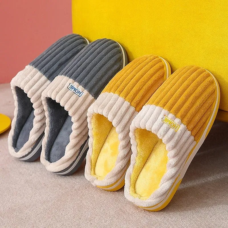 Pantofole calde e morbide per uomo e donna - Scarpe da interno antiscivolo in peluche per il massimo comfort