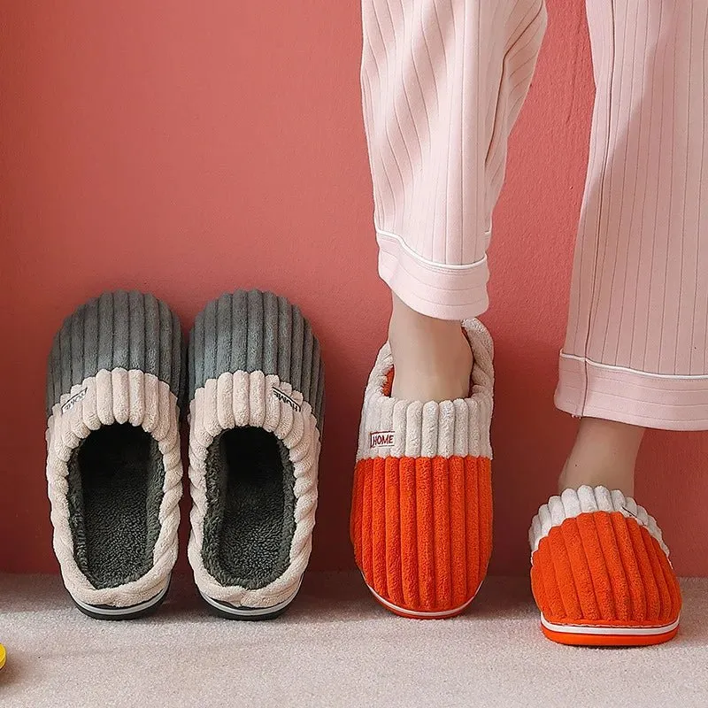 Pantofole calde e morbide per uomo e donna - Scarpe da interno antiscivolo in peluche per il massimo comfort