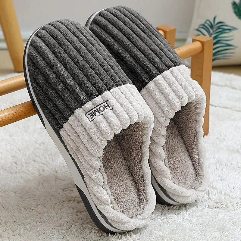 Pantofole calde e morbide per uomo e donna - Scarpe da interno antiscivolo in peluche per il massimo comfort