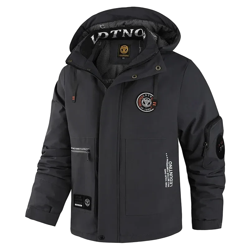 Giacca invernale impermeabile da uomo - Cappotto antivento con cappuccio per attività all'aperto, viaggi, arrampicata e trekking