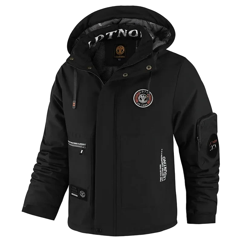 Giacca invernale impermeabile da uomo - Cappotto antivento con cappuccio per attività all'aperto, viaggi, arrampicata e trekking