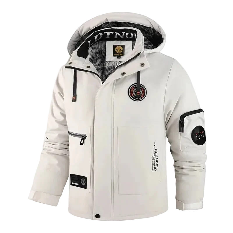 Giacca invernale impermeabile da uomo - Cappotto antivento con cappuccio per attività all'aperto, viaggi, arrampicata e trekking