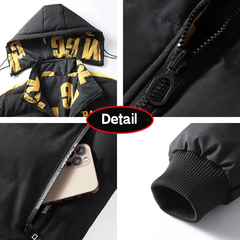 Giacca invernale da uomo antivento con cappuccio removibile - Parka caldo e spesso, casual ed elegante