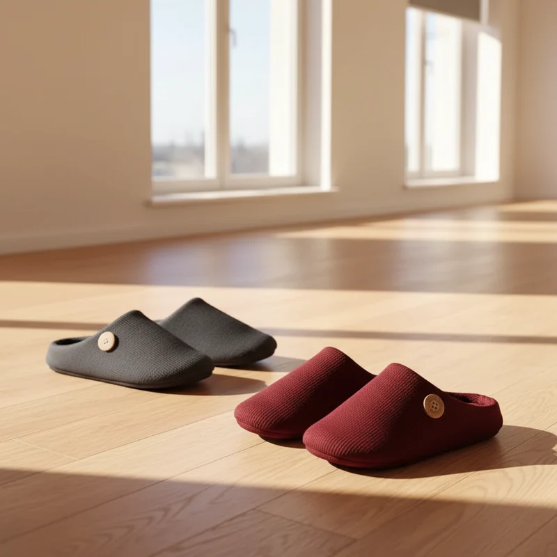 Pantofole invernali calde da donna in memory foam con suola antiscivolo