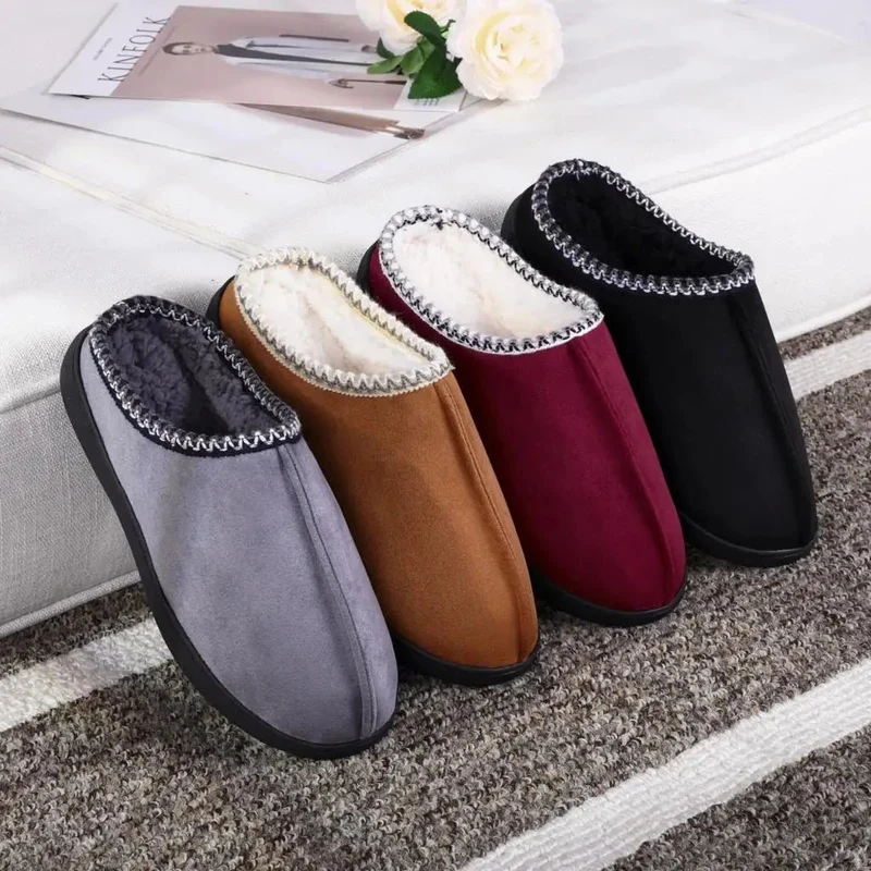 Pantofole invernali calde da donna in memory foam con suola antiscivolo
