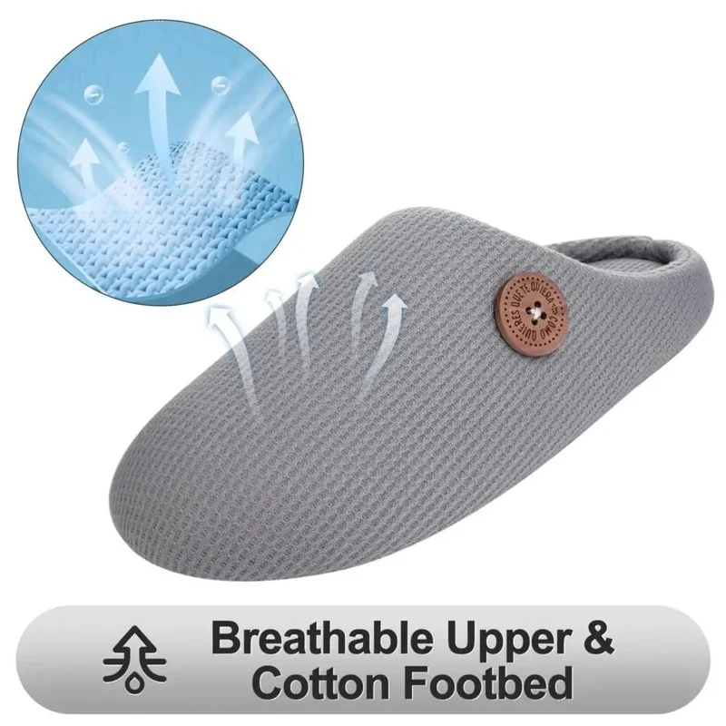 Pantofole invernali calde da donna in memory foam con suola antiscivolo