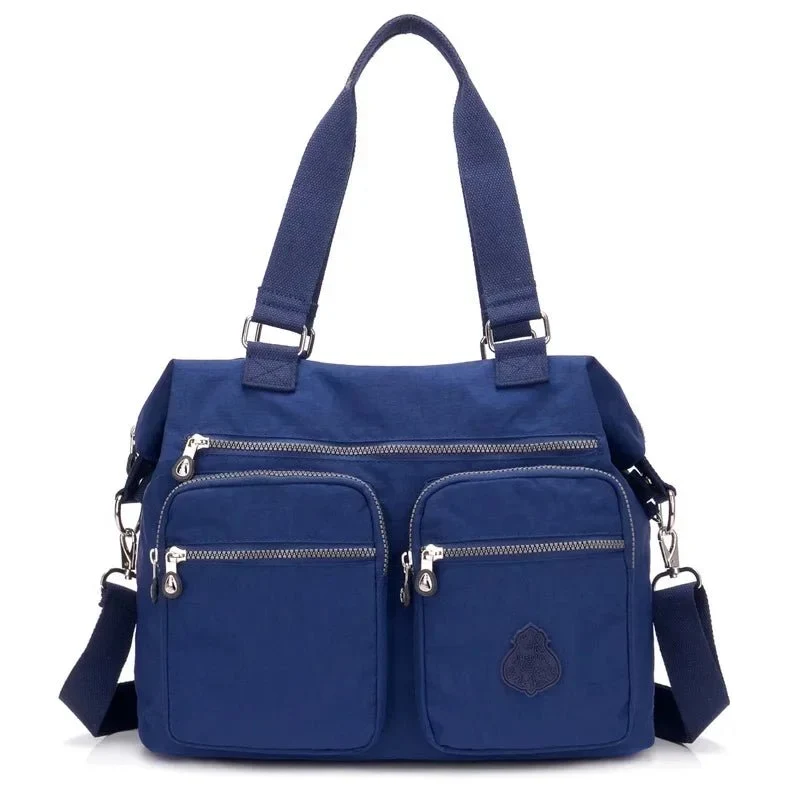 Borsa a tracolla in nylon impermeabile da donna - Borsa a mano grande, borse a tracolla