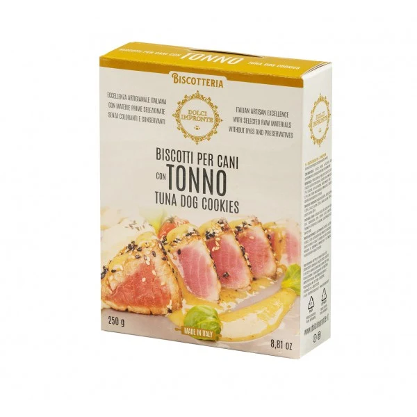 Dolci Impronte - Biscotti al Tonno per cani - 250 gr