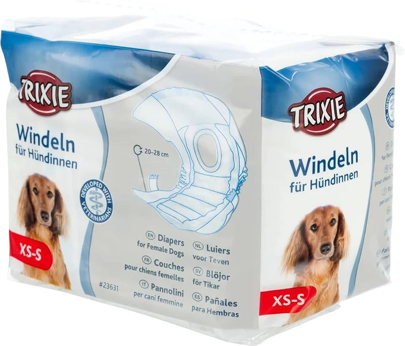 Trixie - Pannolini per cani femmine, taglia XS - S (20-28 cm) 12 Pezzi