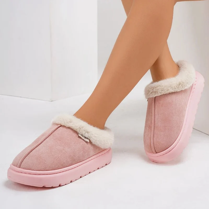 Comode ciabatte invernali da donna - Pantofole da casa in peluche di alta qualità