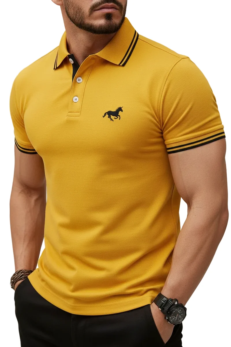 Polo classica da uomo - Maniche corte, top estivo S-3XL, casual con bottoni e risvolto