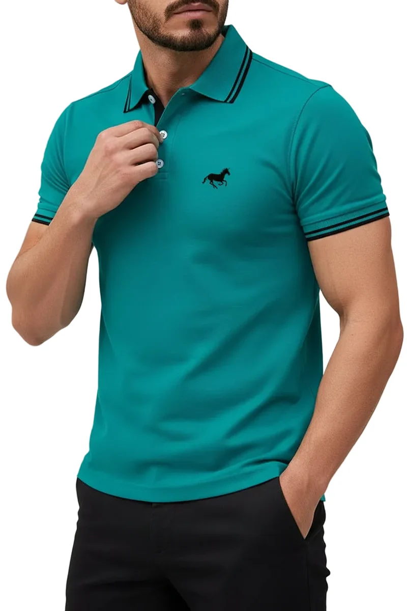Polo classica da uomo - Maniche corte, top estivo S-3XL, casual con bottoni e risvolto