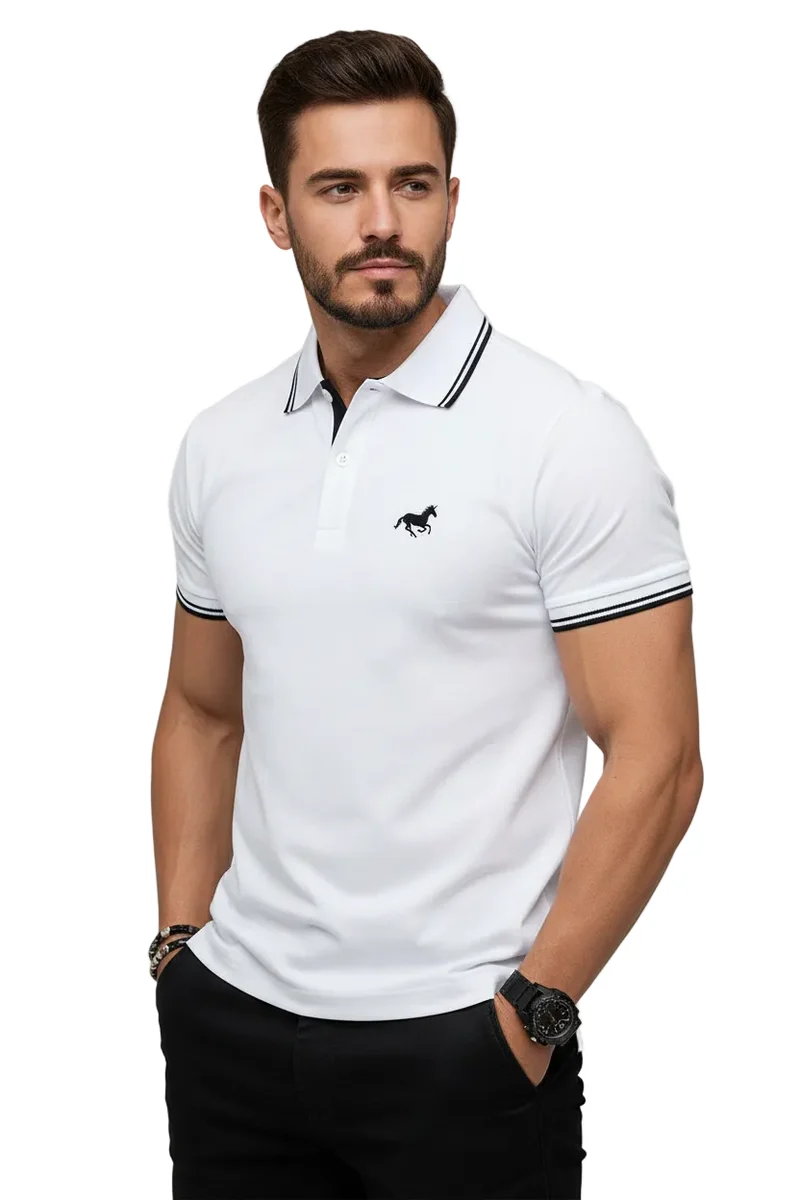 Polo classica da uomo - Maniche corte, top estivo S-3XL, casual con bottoni e risvolto