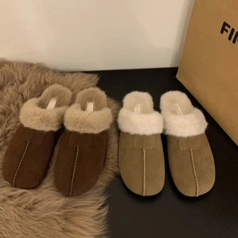 Pantofole da donna AJGS in pelle di pecora australiana, lana naturale, scarpe da casa in erba