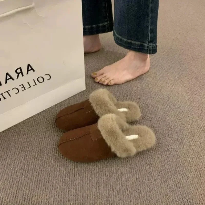 Pantofole da donna AJGS in pelle di pecora australiana, lana naturale, scarpe da casa in erba