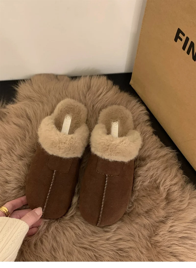 Pantofole da donna AJGS in pelle di pecora australiana, lana naturale, scarpe da casa in erba