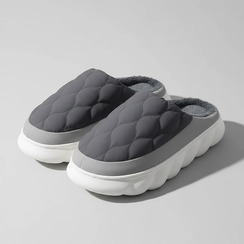 Pantofole invernali casual da uomo - Comode scarpe da casa impermeabili con morbida pelliccia