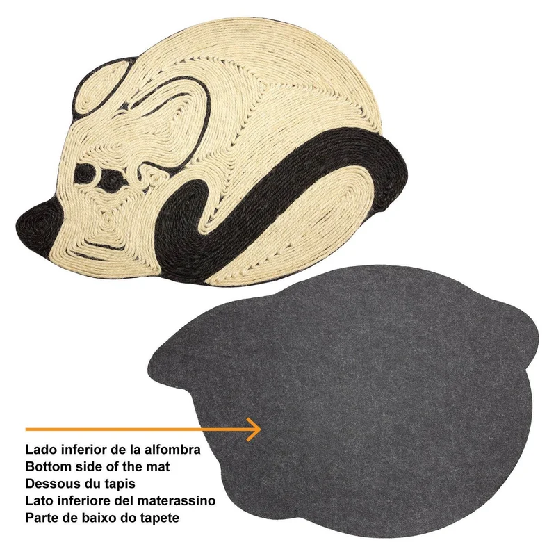 Rascador alfombra con forma de ratón - 56 x 40 cm