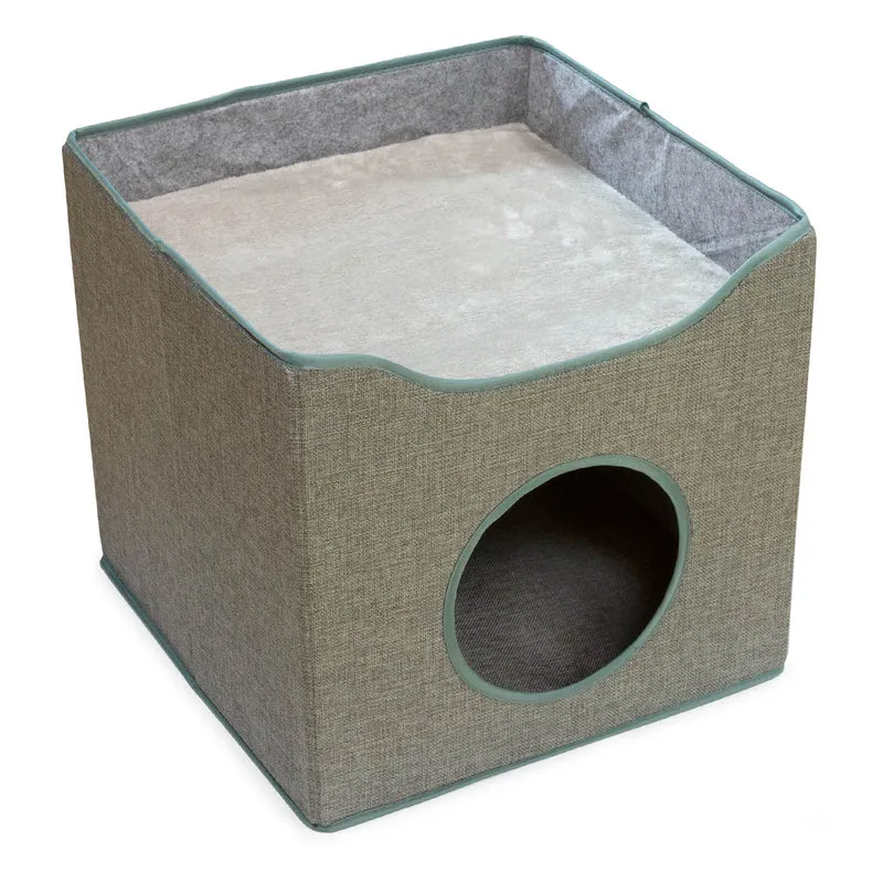 Cueva con rascador "Yakson" - 39 x 39 x 38 cm