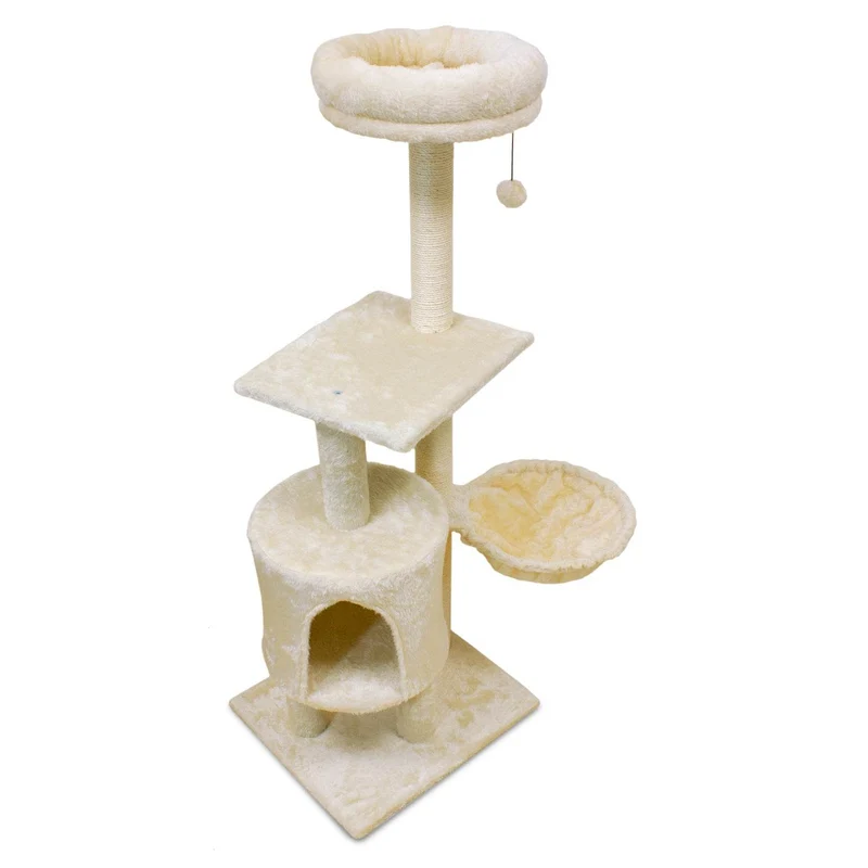 Árbol - Rascador con cama extraíble “Ice” - 45 x 40 x 117 cm