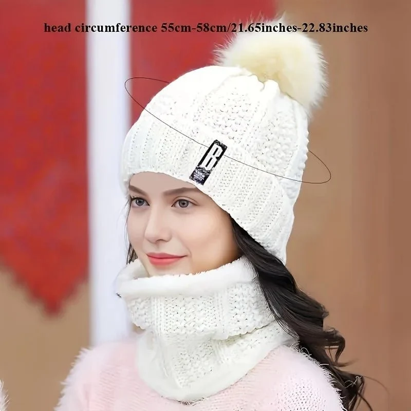 Rimani al caldo e alla moda con il nostro set di cappello invernale in maglia.